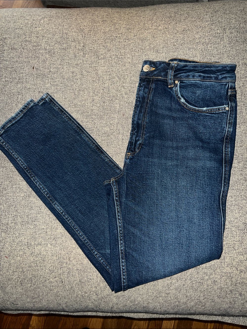 Anine Bing Dark Blue Slim Straight Jeans EUC 32